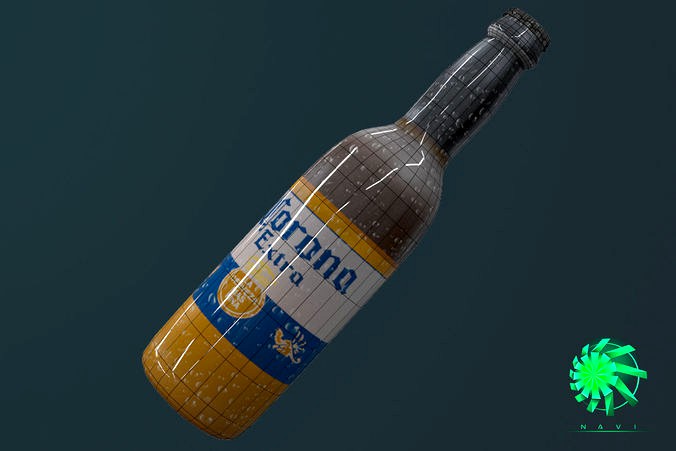 Corona Bottle Beer - Baked Texture and Illumination