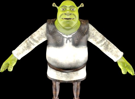 Shrek rigged 10 3D Model in Monster 3DExport