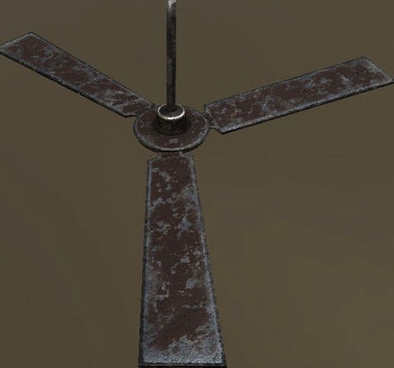 3D Old Ceiling Fan