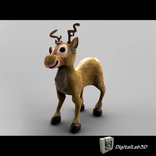 3d model of Christmas Deer