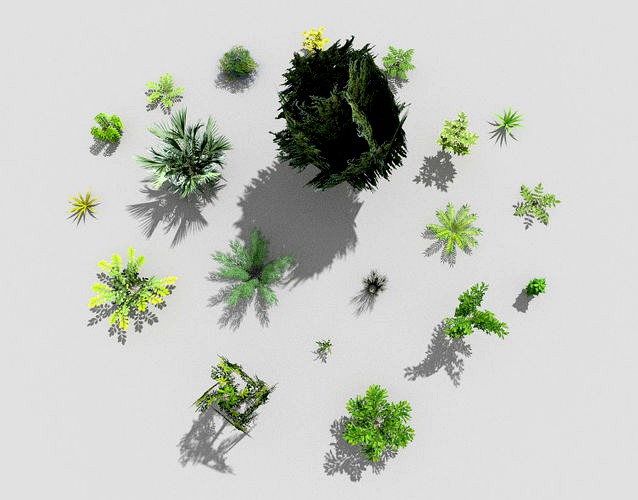 low poly foliage pack