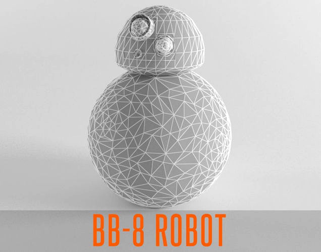 BB 8 Droid Lowpoly BB8 Low Poly Robot