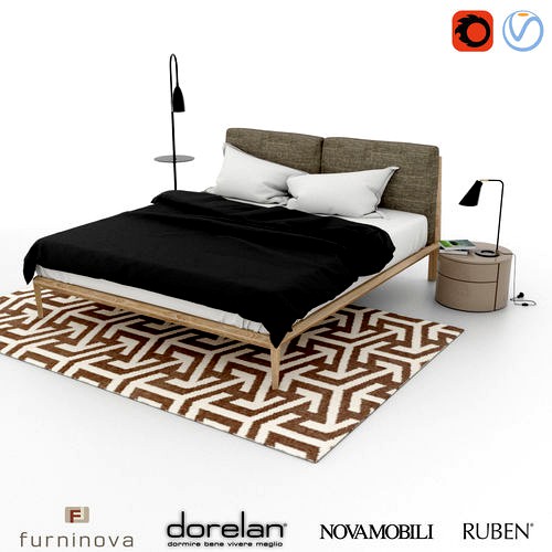 Scandinavian style bedroom set