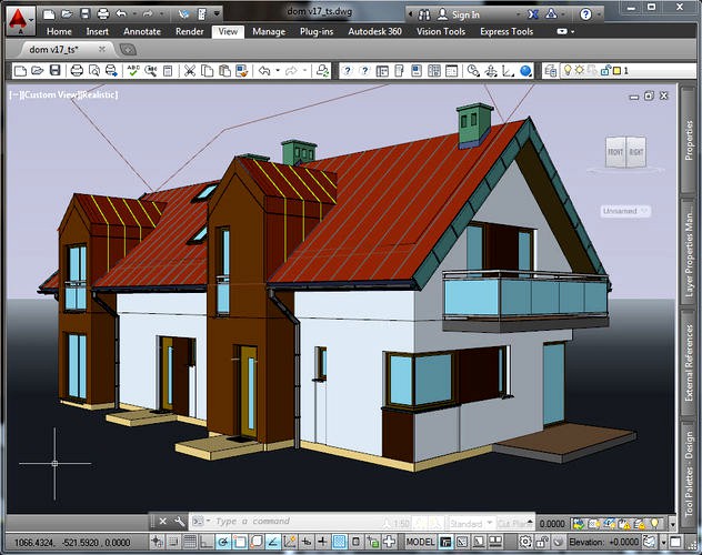 AutoCAD Architecture 3D building 001 in dwg format