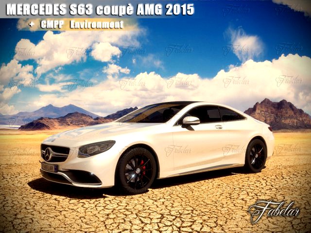 Mercedes s63 coupe 2015 amg german deutch germany 3D Model