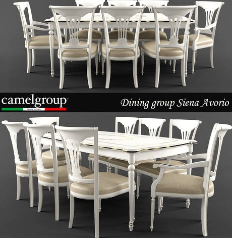 Dining group Siena Avorio Camelgroup 3D model