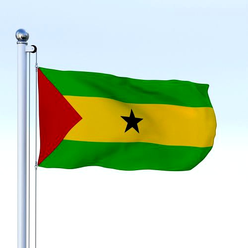 Animated Sao Tome and Principe Flag