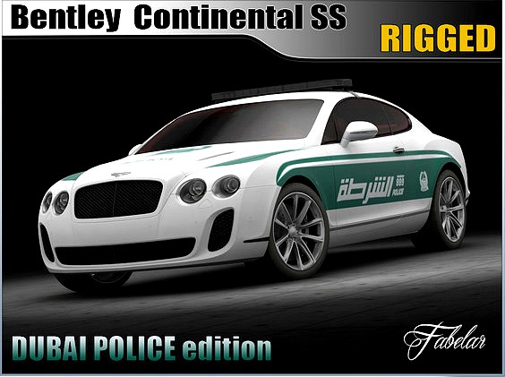 Bentley Continental SS Dubai Police Vray