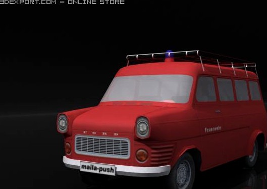 Ford TransitFire Engine 3D Model