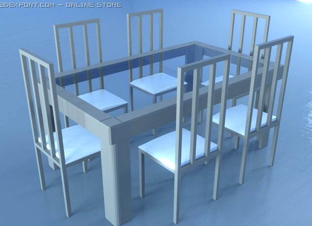 Table set 3D Model