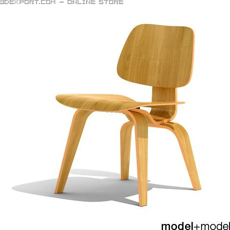 Eames DCW Dining Chair Wood 3D Model