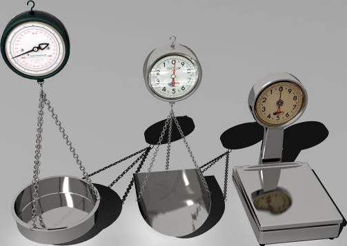 3 weight scales 3D Model