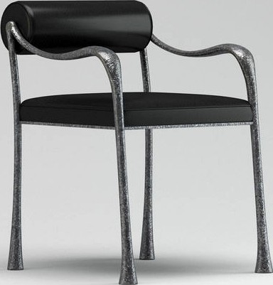 Black And Silver Armchair