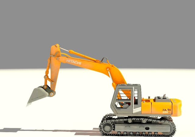 Hitachi Crawler Excavators ZX 350 3D Model