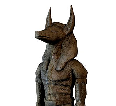 Low poly egyptian Anubis