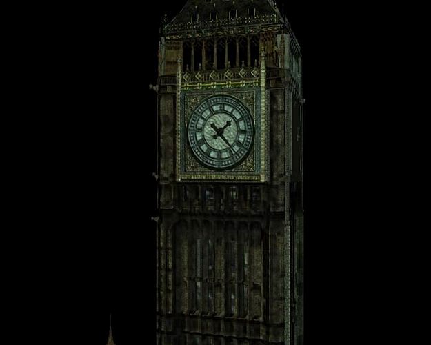 Big Ben Landmark Building gritty-style textures