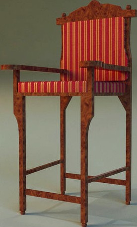 Wooden chair in royal style