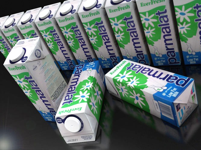 milk or juice carton textured as milk pack