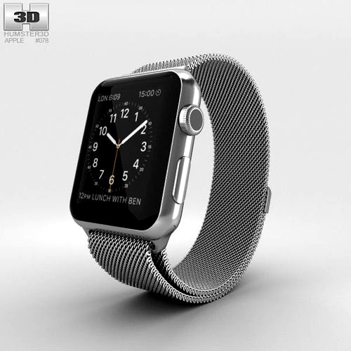 Apple Watch 42mm Stainless Steel Case Milanese Loop