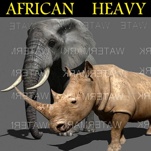 African heavy pack - 3d model