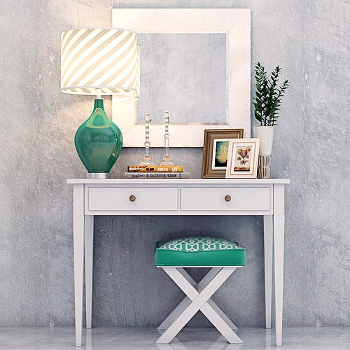 MODERN VANITY Dressing Table with Decorative Set