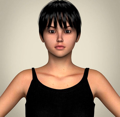 Realistic Pretty Teen Girl