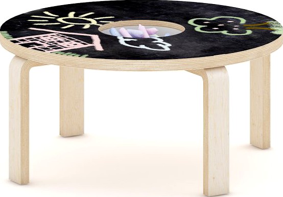 Chalkboard Table 3D Model
