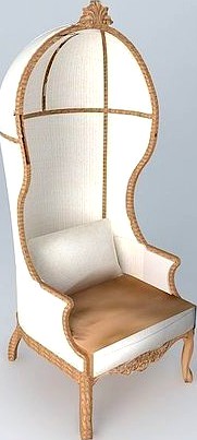 Carriage linen chair houses the world