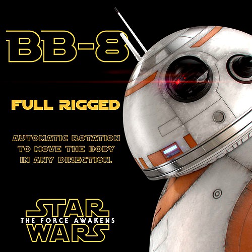 BB-8 Star Wars Droid Full Rigged