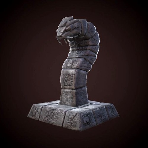 Mayan statue snake