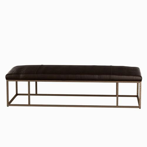 Mitchell Gold Bob Williams CARMEN SMALL COCKTAIL OTTOMAN LEATHER