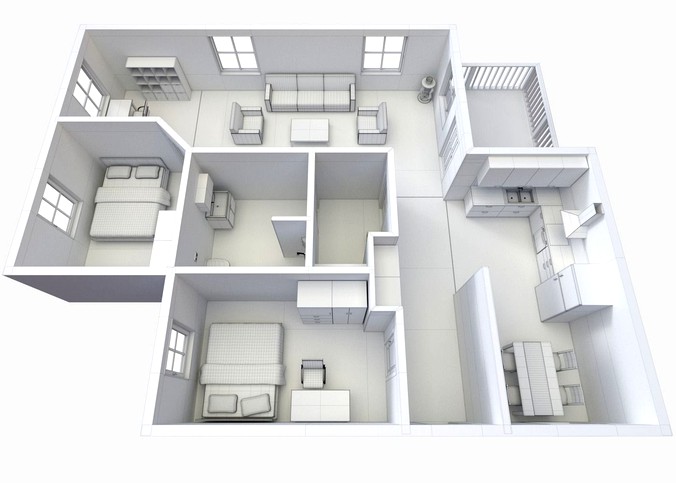 House - Floor Plan 2 --non-textured version--