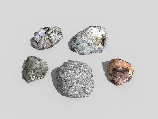 low poly rocks collection 2