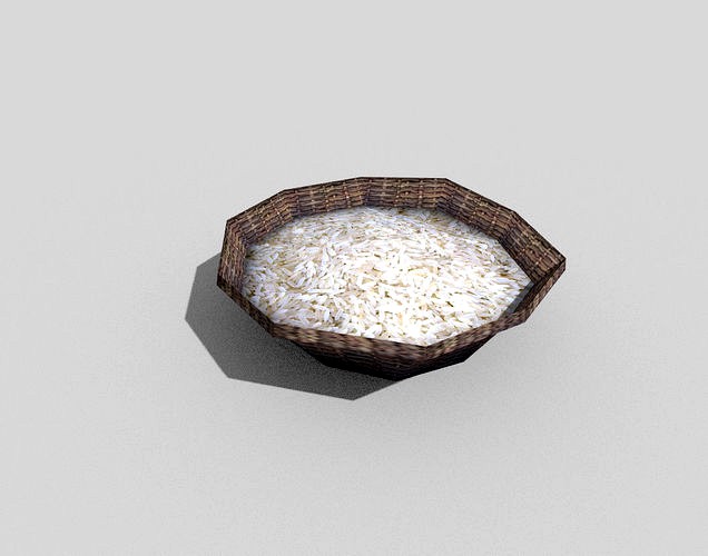 low poly rice