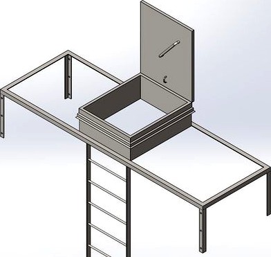 Hatch ladder assembly