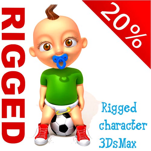 Football baby Cartoon Rigged