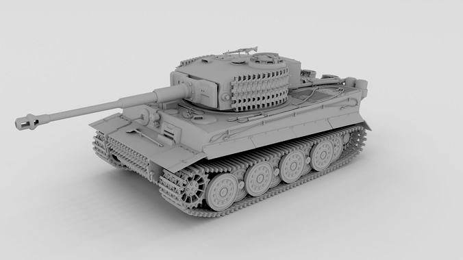 Panzer Tiger Tank Clay