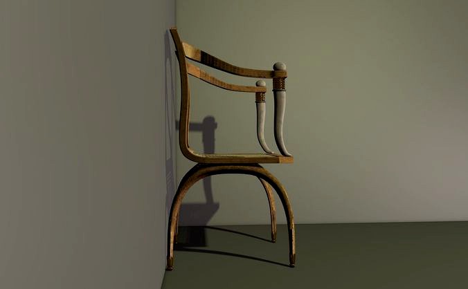 African style chair with  bone  elements