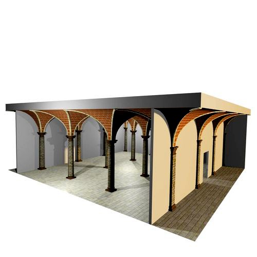 Vaulting 2-3    Romanic   750cm spaced   with thin curbs