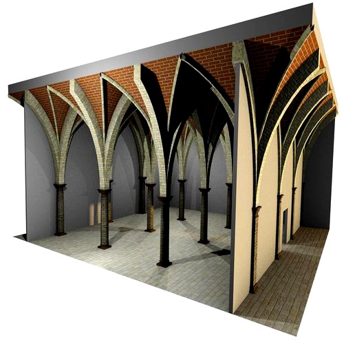 Vaulting 5-4  Gothic 750m spcd  with thin arches and thick curbs