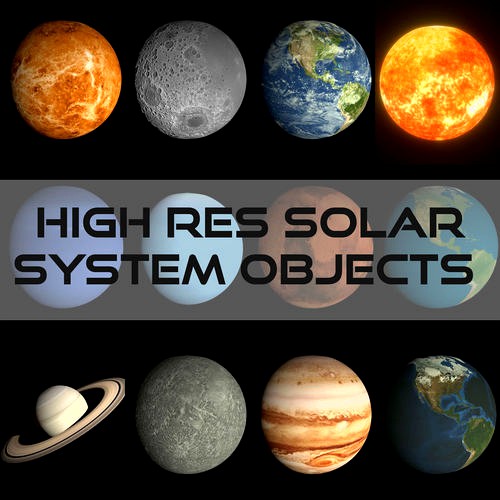 HD Solar System Pack 3D Model