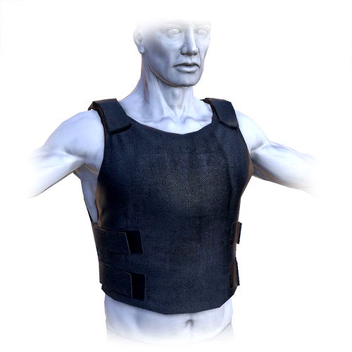 Lowpoly Police Bullet-Proof Vest