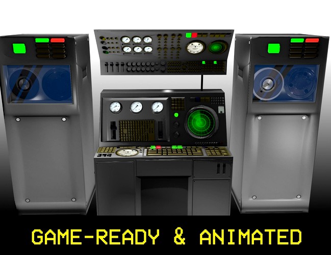 Game-Ready 1950s Mainframe Computer System