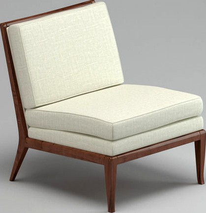 White And Brown Lounge Chair