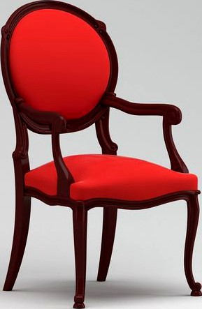 Red And Brown Armchair