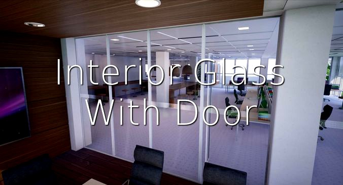 Interior Glass With Door SHC Quick Office LM
