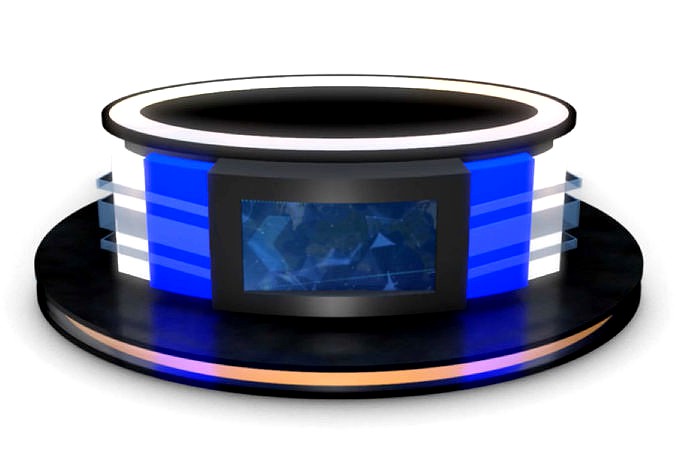 Virtual TV Studio News Desk 12