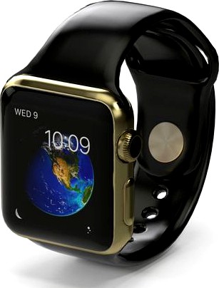 Apple Watch Edition 18-Karat Yellow Gold Case Black Sport Band