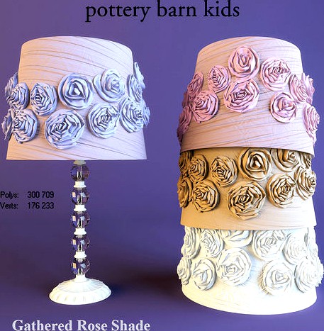 Table lamp Gathered Rose Shade Pottery barn