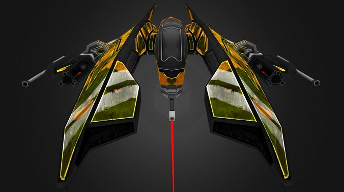 SciFi - Winged Fighter - Space Pirate Ship